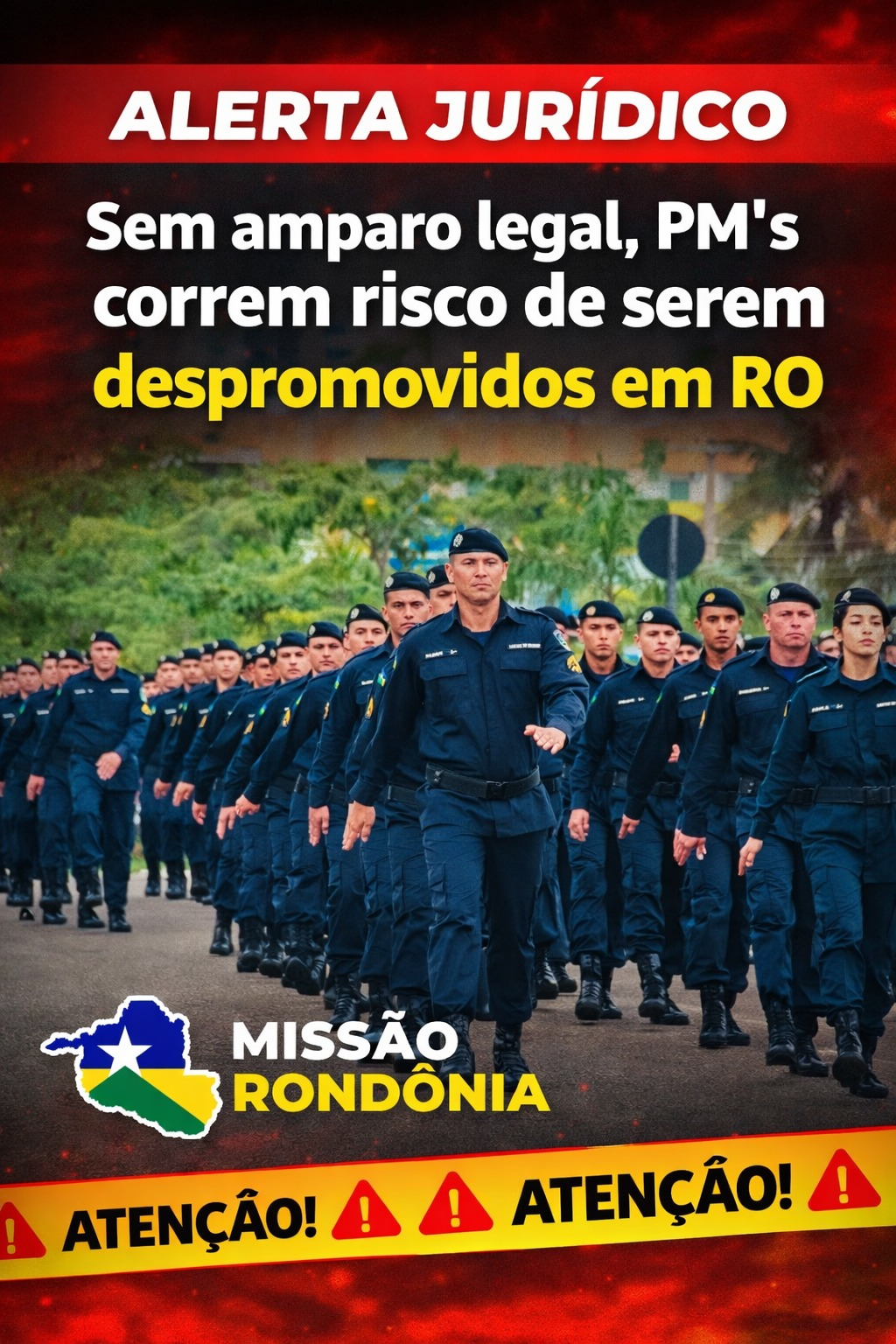 Promoção por “Lei de Agregação” na PM/RO gera debate sobre riscos jurídicos e estabilidade da tropa